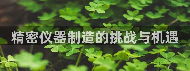 恒行开户娱乐6ll5l特惠：精密仪器制造的挑战与机遇