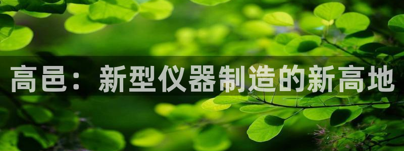 恒行娱乐5ll533主管优雅：高邑：新型仪器制造的新高地
