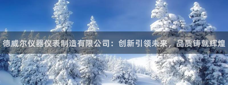 恒行主管6ll5l指定：德威尔仪器仪表制造有限公司：创新引领