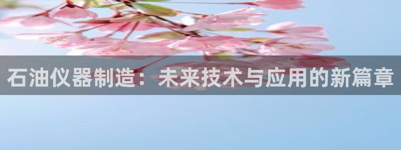 恒行2尤74OOO5：石油仪器制造：未来技术与应用的新篇章