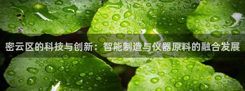 恒行2沈74OOO5：密云区的科技与创新：智能制造与仪器原料