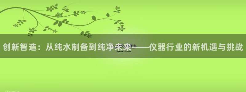 恒行娱乐卫74OOO5：创新智造：从纯水制备到纯净未来——仪