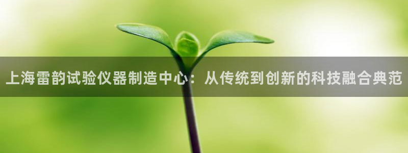 恒行2朱74OOO5：上海雷韵试验仪器制造中心：从传统到创新