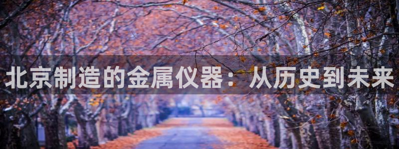 恒行娱乐招收点赞5ll533主管：北京制造的金属仪器：从历史