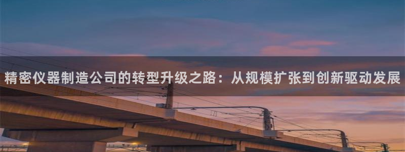 恒行2韩74OOO5：精密仪器制造公司的转型升级之路：从规模