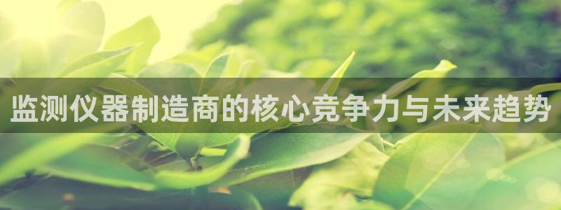 恒行娱乐河沂74ooo5程：监测仪器制造商的核心竞争力与未来