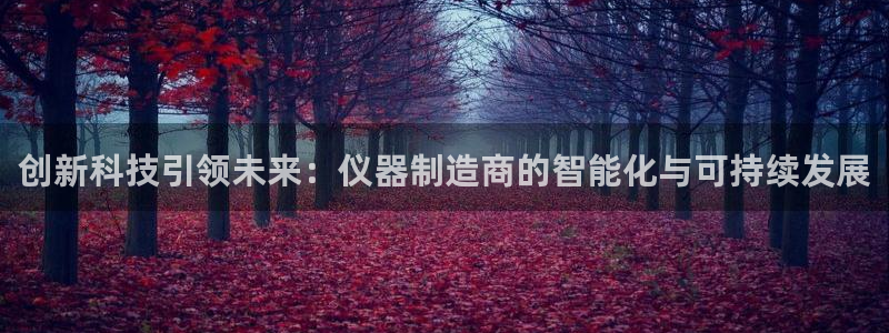 恒行2杨74OOO5：创新科技引领未来：仪器制造商的智能化与