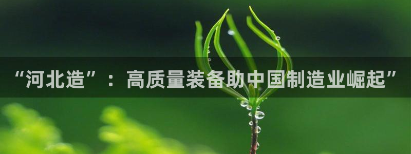 恒行2陈74OOO5：“河北造”：高质量装备助中国制造业崛起