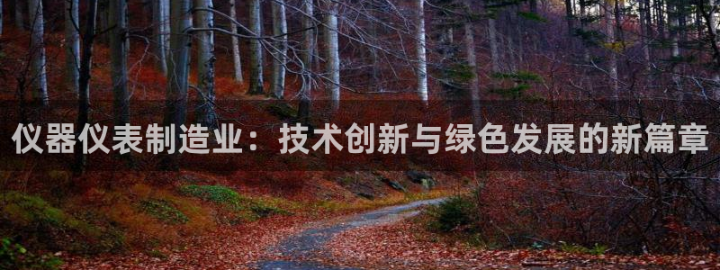 恒行娱乐吕74OOO5：仪器仪表制造业：技术创新与绿色发展的