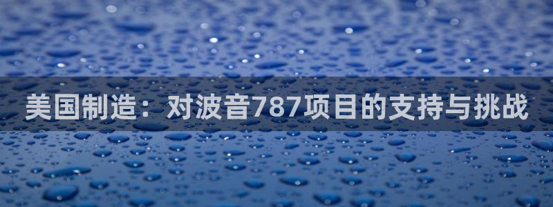 恒行2乃5O6917：美国制造：对波音787项目的支持与挑战